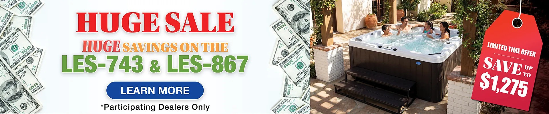 Calspas hot tub being used in a family setting - Laredo